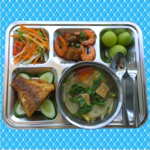 Tôm khìa ba rọi- Cá diêu hồng chiên